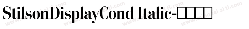 StilsonDisplayCond Italic字体转换